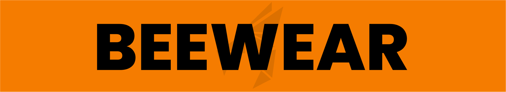 Partial view of bold black letters on an orange background.